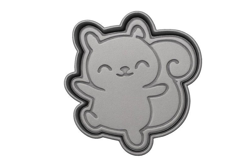 Twirling Kawaii Squirrel Cookie Cutter - 4x3.2" Fun Kitchen Baking Design gallery