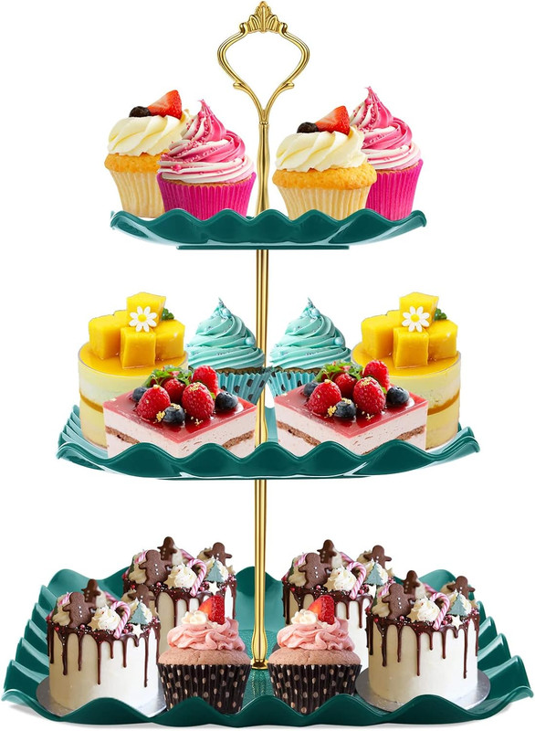 Dessert Cupcake Stand, 3 Tier Cup Cake Holder Tower for Tea Party/Birthday/Weddi gallery