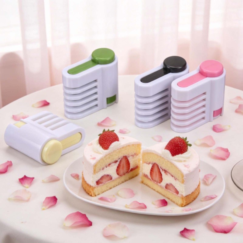 2 Pcs Cake Leveler Slicer, DIY Cake Slicer, 5 Layers Bread Leveler, Light Yellow gallery