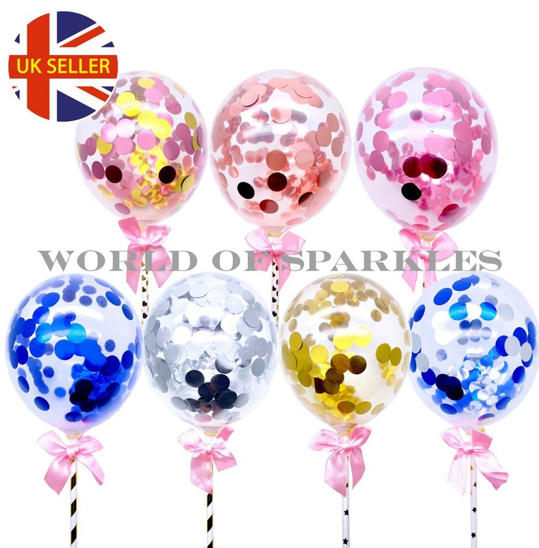 3pcs Mini Cake Topper Balloon For Decor Party BirthdayWedding Baby Bridal Shower