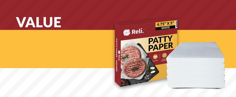 (250 Pa) Hburr Patty Paper (4.75" x 5",Square) | Wax Paper gallery
