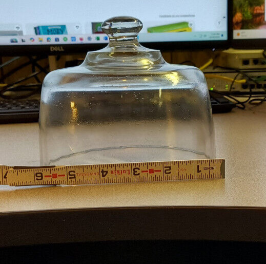 Small Glass Dome 5” Top Of Handle, 4” Top Of Dome, 6” Round. Glass gallery