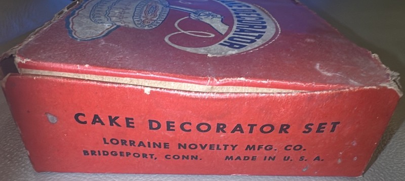 Vintage 50's Lorraine Aluminum Cake Decorator Set With Six Tips In Original Box gallery