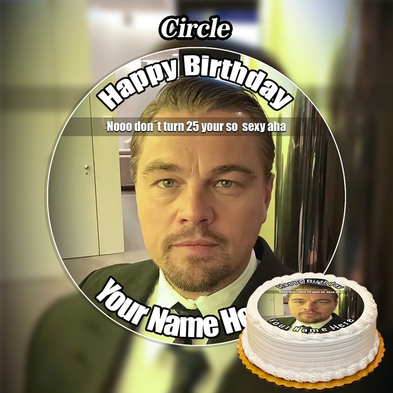 Edible Leonardo Dicaprio Meme Cake Topper
