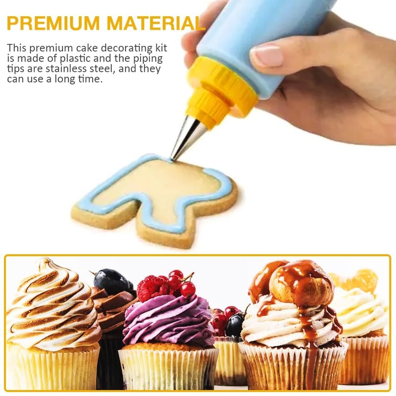 Eolilim 6PC Plastic Frosting Piping Kit, Icing Bottles Easy to Clean, Practic... gallery