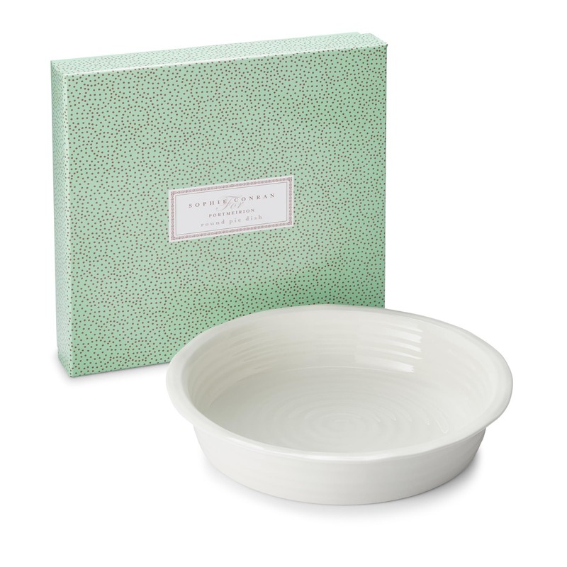 Portmeirion Sophie Conran Round Pie Dish, 2.25" H x 10.5" L x W, White gallery