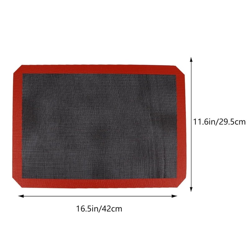 Silicone Baking Mat with Microperforated,Non Slip 16.5"L x 11.6"W, Red gallery