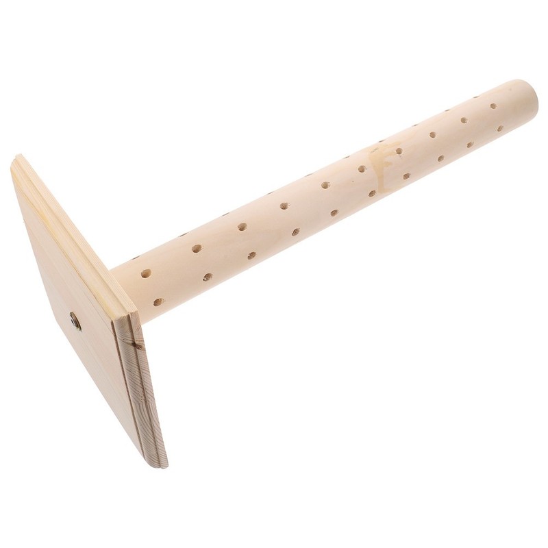 1pc Wood 360° Rotate Lollipop Holder Round Hole Stand for Candy Display