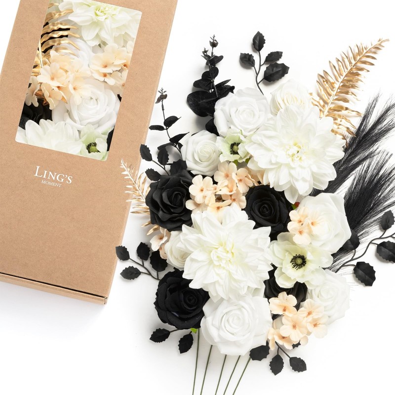Ling’S Moment Lings Moment Fake Flowers Faux Artificial Greenery Stems Foam