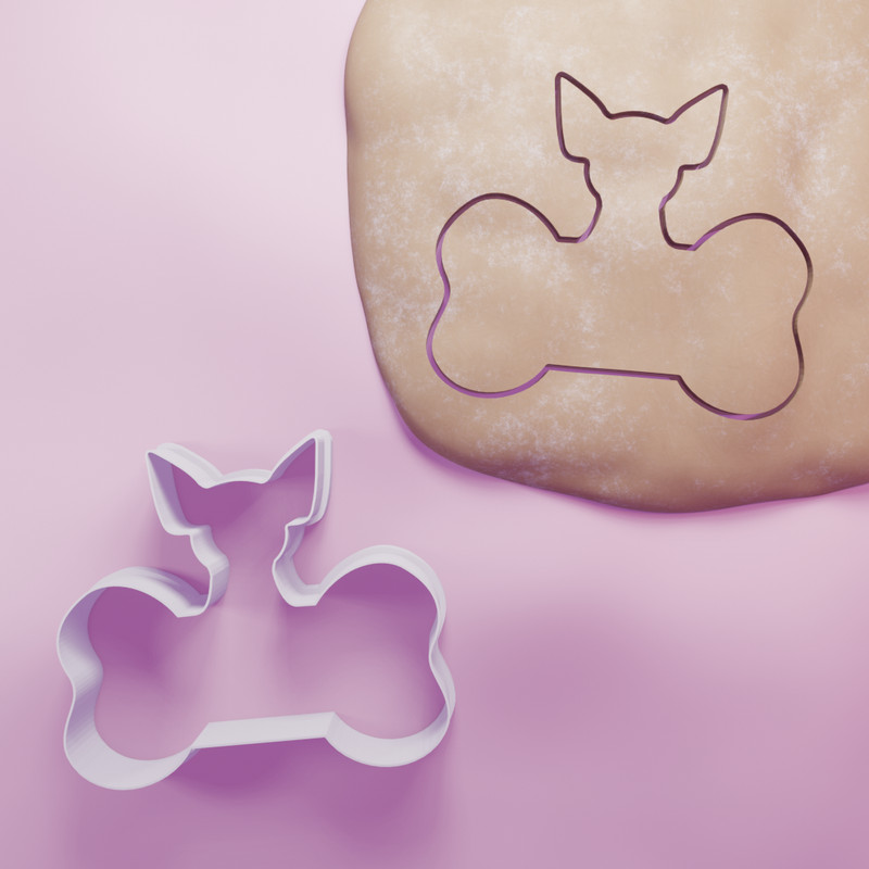 Chihuahua Dog Bone cookie cutter