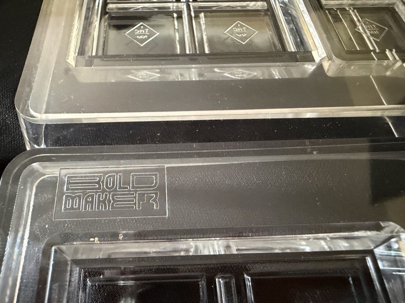 Bold Maker Chocolate Bar Mold Polycarbonate. NM Approved Baking Symbol. Set of 2 gallery