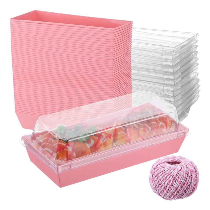 50 Pack Charcuterie Boxes with Clear Lids Small Paper Charcuterie Boxes To Go…