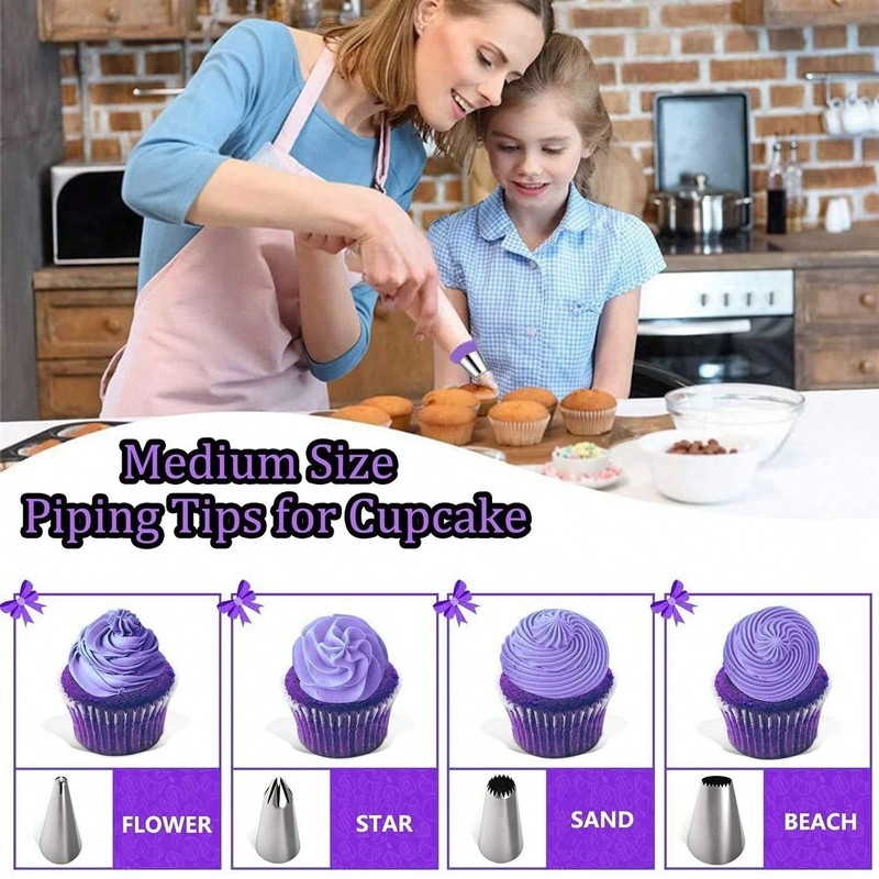 492Pcs Cake Decorating Kit Turntable Pans Piping Tips Bags Spatulas gallery