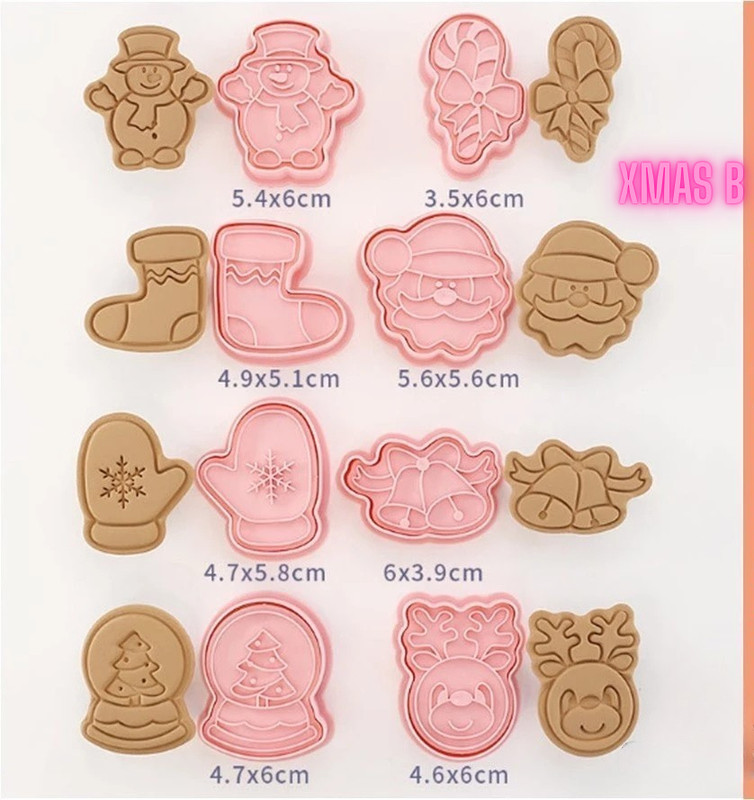 Christmas Design Cookies Cutter Festive Shape Holiday Baking Food Grade Plastic gallery