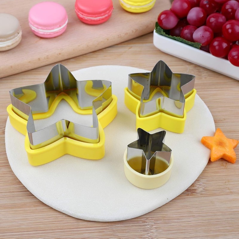 Kid-Friendly Stainless Steel Star Cookie Cutters - Ideal for Creative Baking gallery