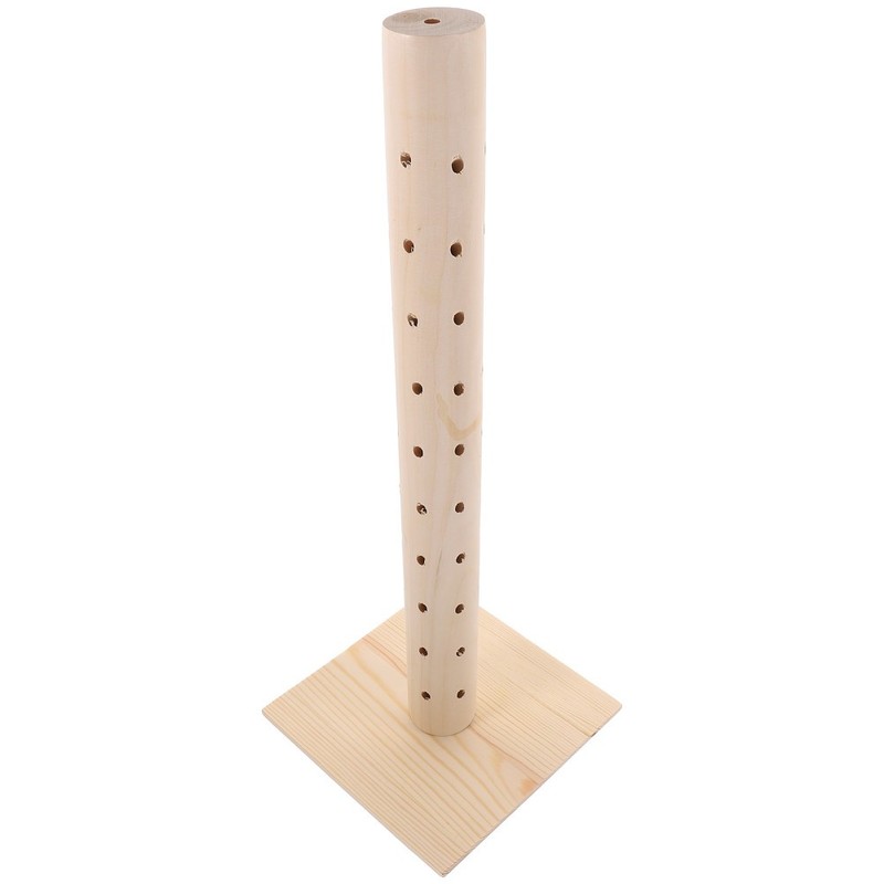 1pc Wooden 360 Degree Rotating Lollipop Stand Decorative Candy Holder