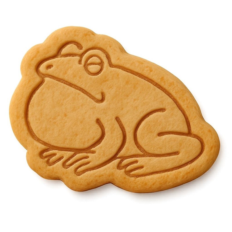 Resting Croaking Toad Cookie Cutter & Stamp - 4x3.2 Fun Kitchen Baking gallery