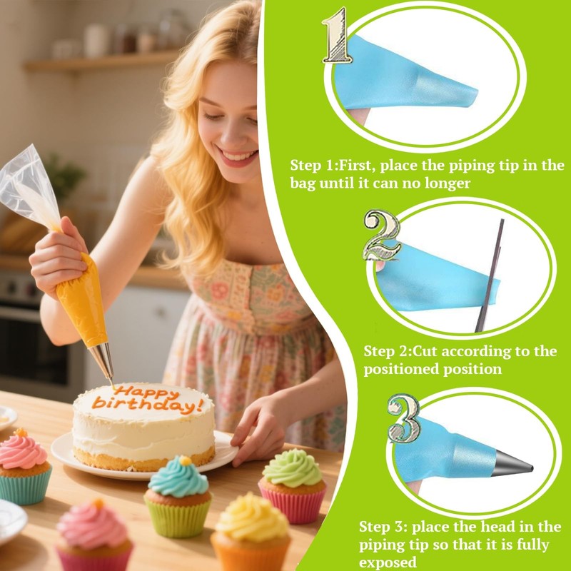 ExtraFine Round Piping Tips 5 PCS Stainless Steel Small Icing Nozzles gallery