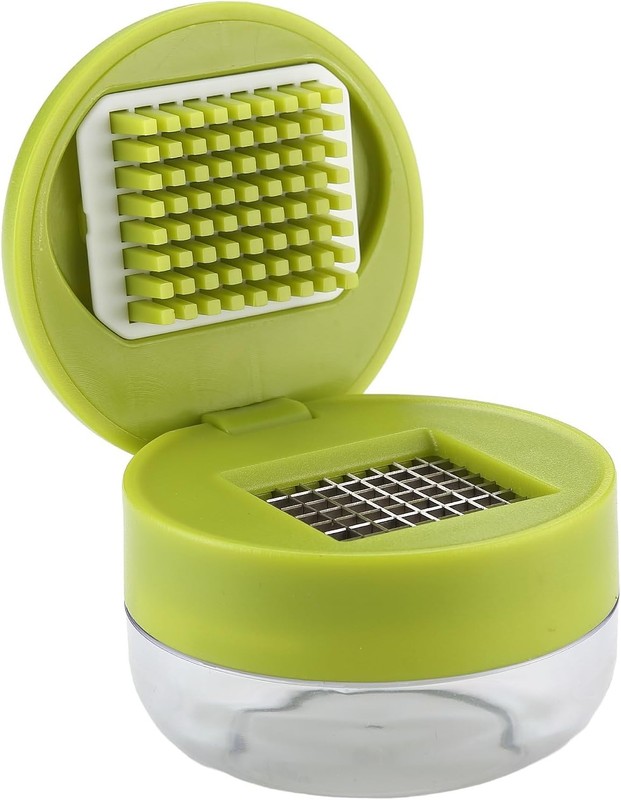 2PCS Garlic Presses, Chopper, Stainless Steel Blades Cutter, Green gallery