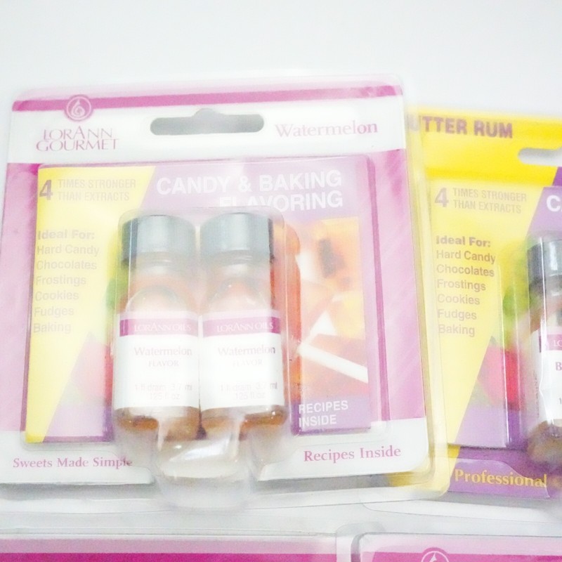 LorAnn Gourmet Candy & Baking Flavoring Lot Almond Pineapple Watermelon Gum gallery