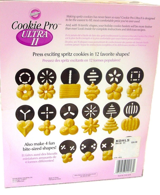 NIB Vintage WILTON COOKIE PRO ULTRA II COOKIE PRESS 16 DISKS, 2006 gallery