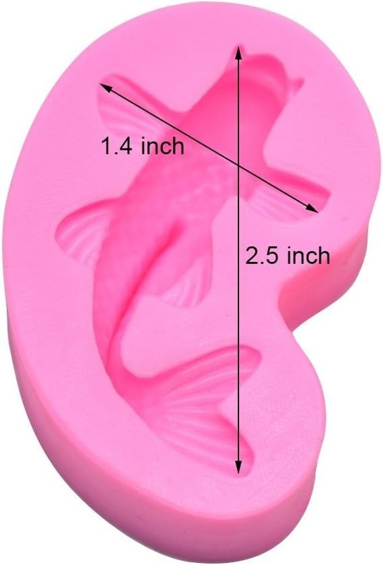 Durable 2.5"x1.4" Koi Fish Fondant Mold - Ideal for Gum Paste & Sugar Craft gallery