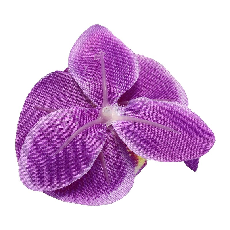 2.8" Artificial Orchid Flower Heads, 80pcs for Floral Decoration, Dark Purple gallery