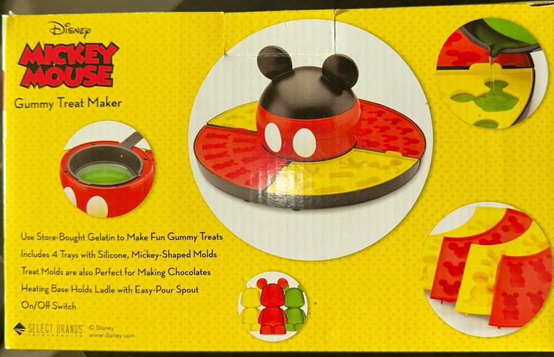Disney Mickey Mouse Gummy/Chocolate Treat Maker-NEW/Never Used/Open Box