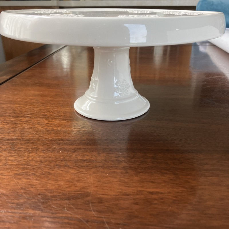 Hallmark Snowflake Pedestal Cake Stand - White Embossed - holidays and christmas gallery
