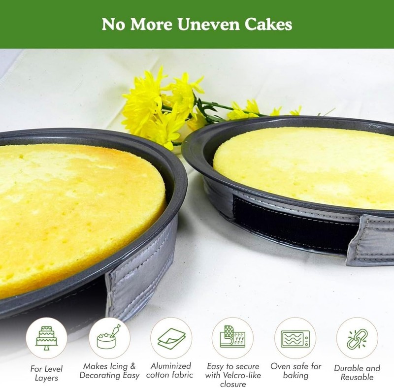EvenBake Baking Strips - Easy to Use & Reliable for Moist Cake Layers - 8-9" gallery
