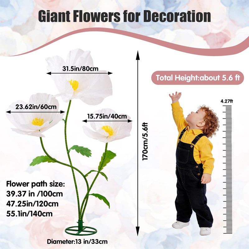 Rolppyaf 5.6 Ft Large Paper Artificial For Decoration Indoor/Outdoor Paper For gallery