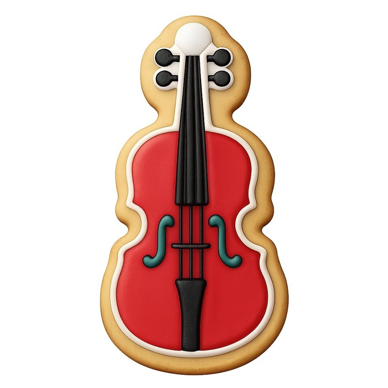 Baroque Violin Cookie Cutter & Stamp, Fondant & Clay - 4x1.7 gallery