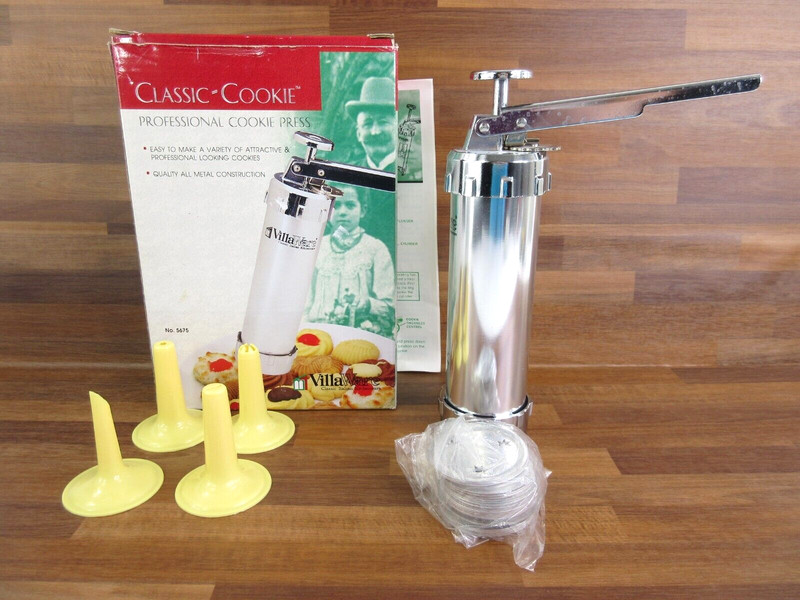 Villaware Classic Cookie Press Pro Spritz Holiday Christmas Baking Easy 5675 NEW gallery