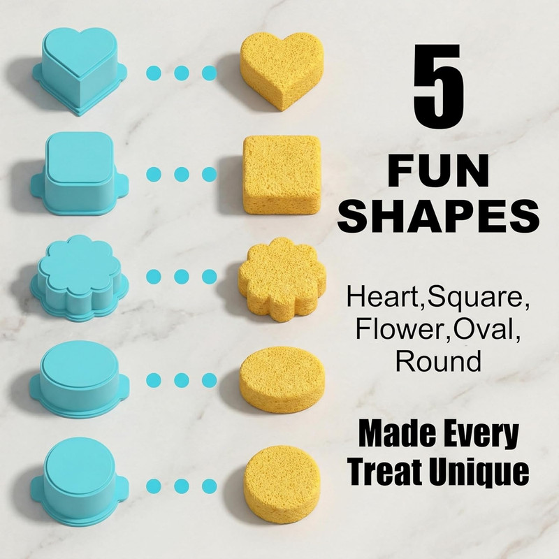5 PCS Cake Pop Mold Set with 7.87-Inch Tray, Heart Square Cloud Oval round 3D Pr gallery