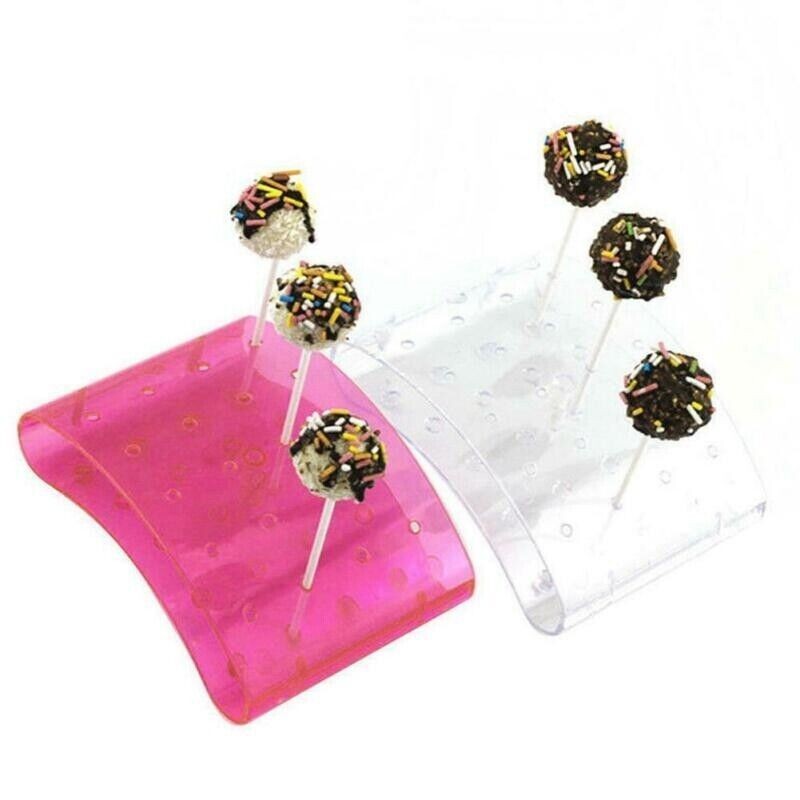 DIY Baking Tools Holder Bases Shelf 20 Holes Cake Lollipop Stand Display gallery