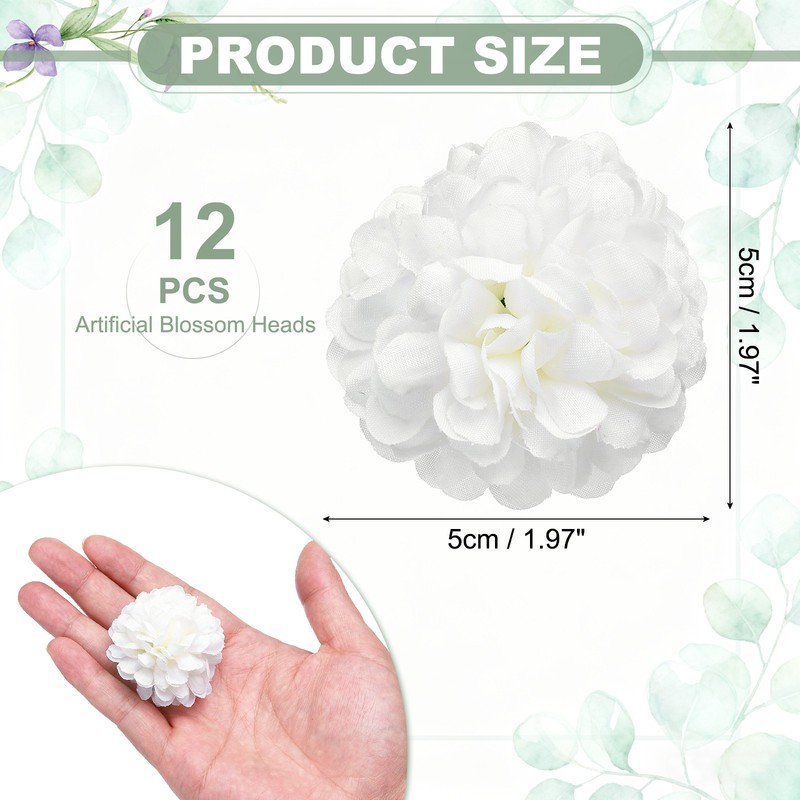12Pcs Floating Flowers 2"x2" for Centerpiece, Cream Color gallery