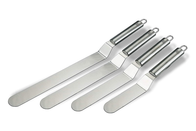 NewlineNY Professional Baker’s All Stainless Steel 4 Spatula Set – 6
