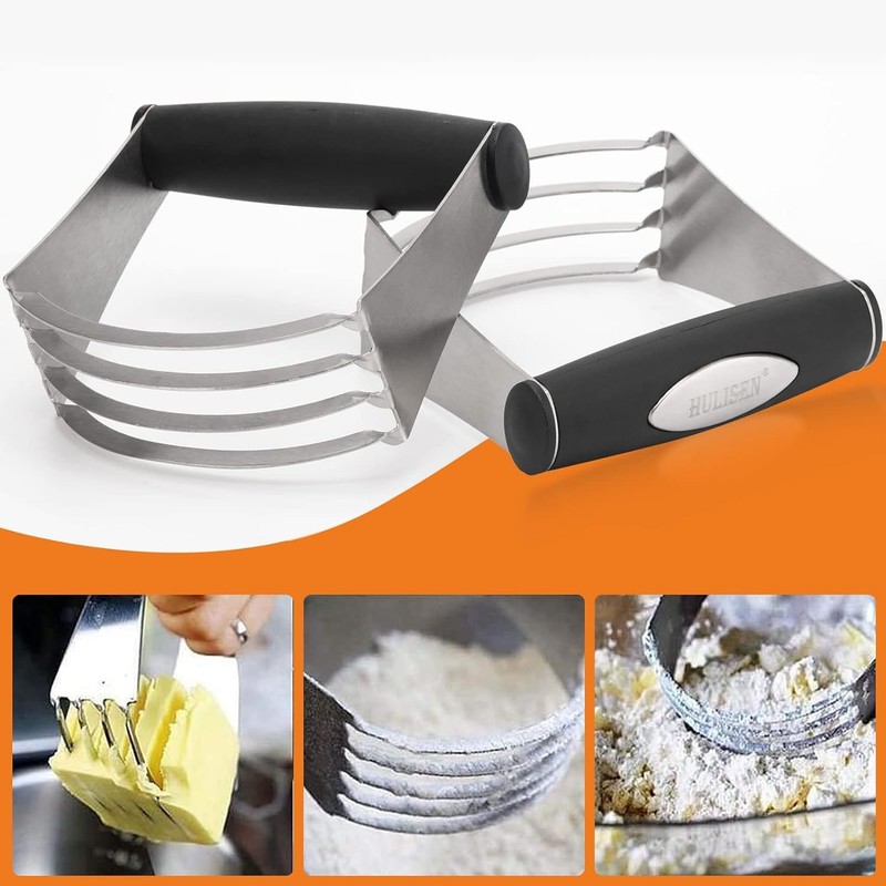 HULISEN Pastry Cutter, Dough Blender, 3 Cup Flour Sifter and Biscuit Cutter, Sta gallery
