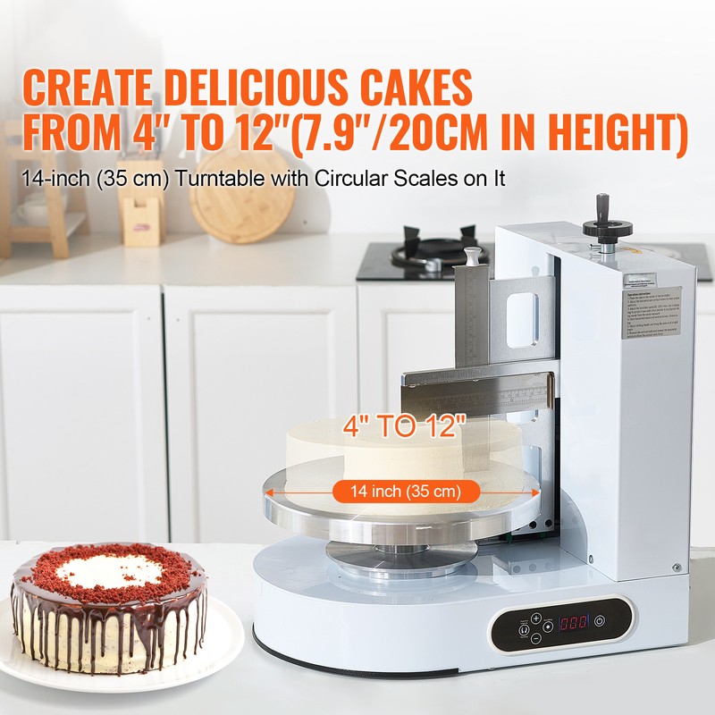 4-12" Cake Decorating Machine Cake Cream Smearing Frosting Spreading Machine gallery
