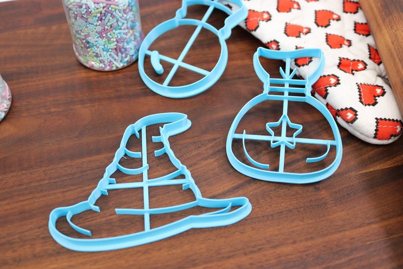 Magical Girl Cookie Cutter- Gem Stone Pouch, Spell Tome, Pondering Orb, Wizard gallery