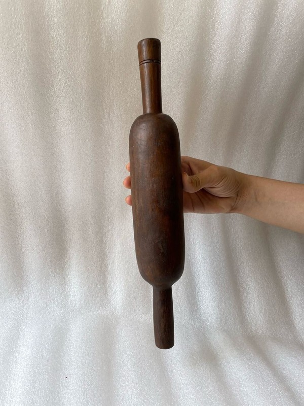 Set of 2 Vintage Wooden Rolling Pin, Belan with Handles, Baking Pin - 228 gallery