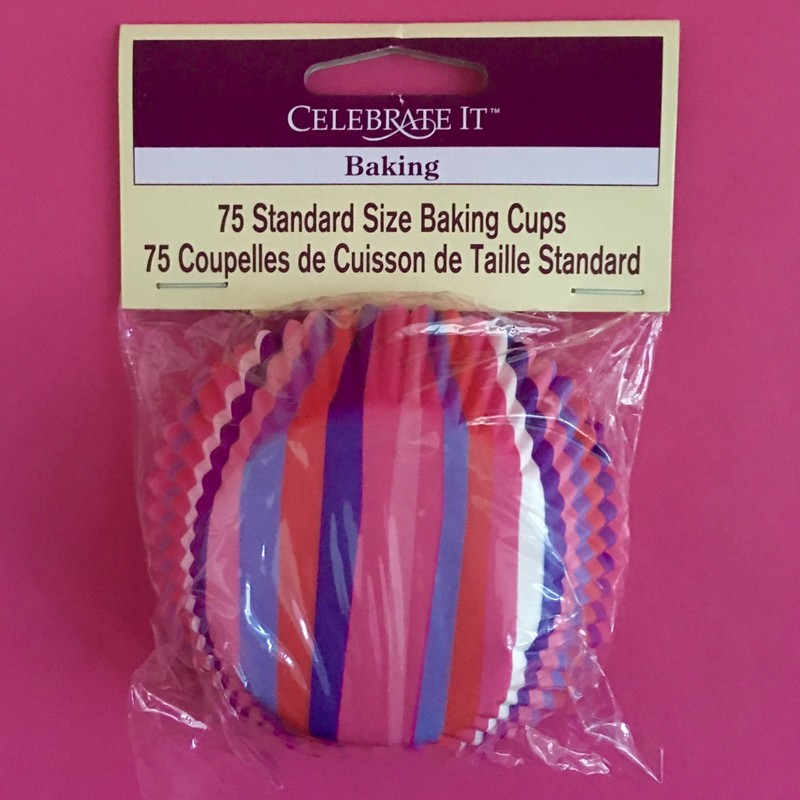 75 NEW Red+Pink+Purple Valentine's Day Baking Cups Cupcake Liners "Celebrate It" gallery