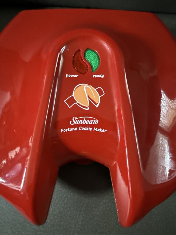 Sunbeam Fortune Cookie Maker - Red Baked Pastries Treats Party Favors gallery