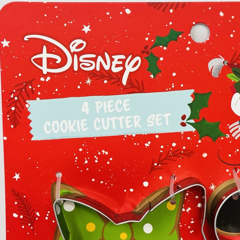 Disney Mickey & Minnie Mouse 4 piece Cookie Cutter Set Christmas Holidays NEW gallery