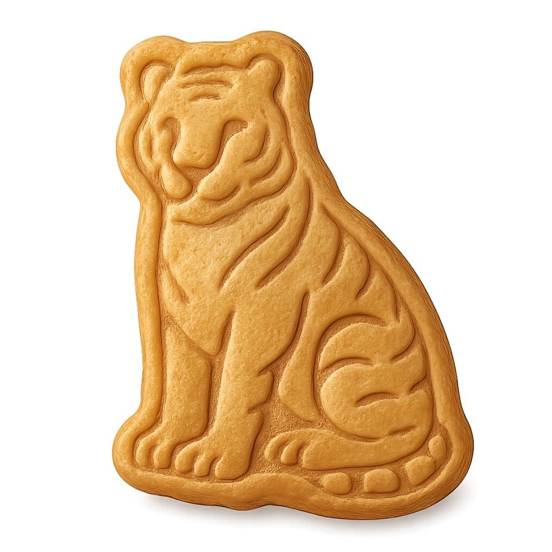 Sitting Tiger Cookie Cutter & Stamp - 4x2.7 Fun Kitchen Baking gallery