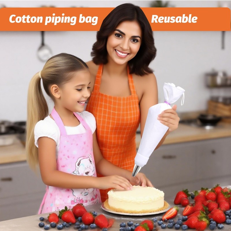 Piping Bags and Tips Set, Frosting Piping Kit for Baking with Pastry Bags and... gallery