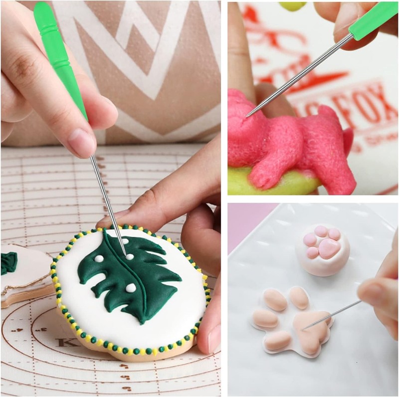 6 Pcs Cookie Scribe Tools,Sugar Stir Needle | with Plastic Box Colorful Cookie gallery