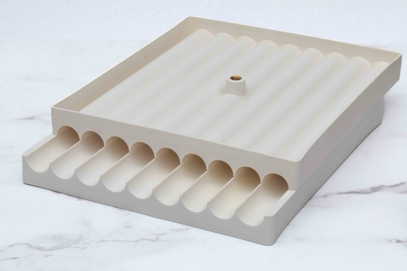 Silicone Chocolate Mold Tray w/ Lid, 8-Cavity Non-Stick Purple/White gallery