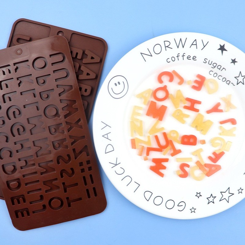 3pcs Silicone mold 26 English letter silicone chocolate mold
