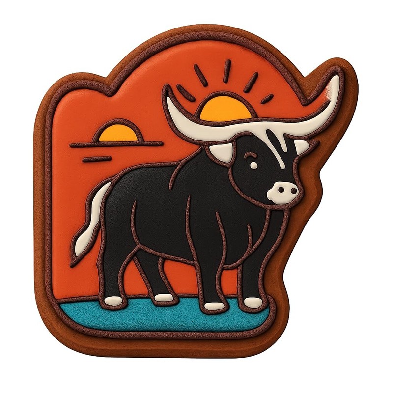 Sunset Highland Cow Cookie Cutter - 4x3.2" Premium Kitchen Tool gallery